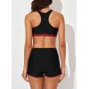 imageAleumdr Womens Athletic 3 Piece Tankini Swimsuits with Shorts Swim Tank Tops with Sports Bra and Boyshorts Bathing SuitsRed
