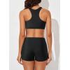 imageAleumdr Womens Athletic 3 Piece Tankini Swimsuits with Shorts Swim Tank Tops with Sports Bra and Boyshorts Bathing SuitsRed Printed