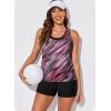 imageAleumdr Womens Athletic 3 Piece Tankini Swimsuits with Shorts Swim Tank Tops with Sports Bra and Boyshorts Bathing SuitsRed Printed