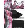 imageAleumdr Womens Athletic 3 Piece Tankini Swimsuits with Shorts Swim Tank Tops with Sports Bra and Boyshorts Bathing SuitsRed Printed