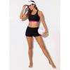 imageAleumdr Womens Athletic 3 Piece Tankini Swimsuits with Shorts Swim Tank Tops with Sports Bra and Boyshorts Bathing SuitsRose