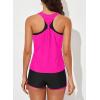 imageAleumdr Womens Athletic 3 Piece Tankini Swimsuits with Shorts Swim Tank Tops with Sports Bra and Boyshorts Bathing SuitsRose