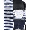 imageAleumdr Womens Athletic 3 Piece Tankini Swimsuits with Shorts Swim Tank Tops with Sports Bra and Boyshorts Bathing SuitsStripe