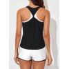 imageAleumdr Womens Athletic 3 Piece Tankini Swimsuits with Shorts Swim Tank Tops with Sports Bra and Boyshorts Bathing SuitsWhite