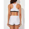 imageAleumdr Womens Athletic 3 Piece Tankini Swimsuits with Shorts Swim Tank Tops with Sports Bra and Boyshorts Bathing SuitsWhite