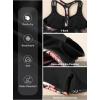 imageAleumdr Womens Blouson Striped Printed Push up Strappy TBack Tankini Top with ShortsAvailable in PlusBlack 402