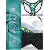 imageAleumdr Womens Blouson Striped Printed Push up Strappy TBack Tankini Top with ShortsAvailable in PlusGreen Floral