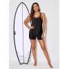 imageAleumdr Womens Blouson Striped Printed Push up Strappy TBack Tankini Top with ShortsAvailable in PlusLeopard
