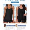 imageAleumdr Womens Blouson Striped Printed Push up Strappy TBack Tankini Top with ShortsAvailable in PlusZzz Leopard