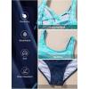 imageAleumdr Womens Color Block Print One Piece Swimsuits Athletic Training Swimwear Bathing SuitsGreen 309