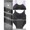 imageAleumdr Womens Color Block Print One Piece Swimsuits Athletic Training Swimwear Bathing SuitsP Black