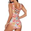 imageAleumdr Womens Color Block Print One Piece Swimsuits Athletic Training Swimwear Bathing SuitsPink
