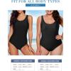 imageAleumdr Womens Color Block Print One Piece Swimsuits Athletic Training Swimwear Bathing SuitsZzz Black Qw