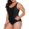 imageAleumdr Womens Color Block Print One Piece Swimsuits Athletic Training Swimwear Bathing SuitsZzz Black Qw