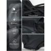 imageAleumdr Womens Color Block Print One Piece Swimsuits Athletic Training Swimwear Bathing SuitsZzz Black Qw