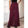 imageAleumdr Womens High Waisted Drawstring Waist Wide Leg Sweatpants with Pockets Casual Loose Yoga PantsBiking Red