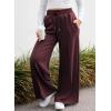 imageAleumdr Womens High Waisted Drawstring Waist Wide Leg Sweatpants with Pockets Casual Loose Yoga PantsBiking Red