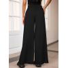 imageAleumdr Womens High Waisted Drawstring Waist Wide Leg Sweatpants with Pockets Casual Loose Yoga PantsBlack