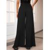 imageAleumdr Womens High Waisted Drawstring Waist Wide Leg Sweatpants with Pockets Casual Loose Yoga PantsBlackleather Label