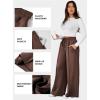 imageAleumdr Womens High Waisted Drawstring Waist Wide Leg Sweatpants with Pockets Casual Loose Yoga PantsCoffee