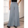 imageAleumdr Womens High Waisted Drawstring Waist Wide Leg Sweatpants with Pockets Casual Loose Yoga PantsDusk Blue