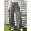 imageAleumdr Womens High Waisted Drawstring Waist Wide Leg Sweatpants with Pockets Casual Loose Yoga PantsGray Dark