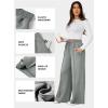 imageAleumdr Womens High Waisted Drawstring Waist Wide Leg Sweatpants with Pockets Casual Loose Yoga PantsGray Dark