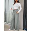 imageAleumdr Womens High Waisted Drawstring Waist Wide Leg Sweatpants with Pockets Casual Loose Yoga PantsGray Dark