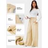 imageAleumdr Womens High Waisted Drawstring Waist Wide Leg Sweatpants with Pockets Casual Loose Yoga PantsKhaki
