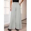 imageAleumdr Womens High Waisted Drawstring Waist Wide Leg Sweatpants with Pockets Casual Loose Yoga PantsLight Grey