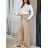 imageAleumdr Womens High Waisted Drawstring Waist Wide Leg Sweatpants with Pockets Casual Loose Yoga PantsSmoke Gray
