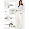 imageAleumdr Womens High Waisted Drawstring Waist Wide Leg Sweatpants with Pockets Casual Loose Yoga PantsWhite Leather Label