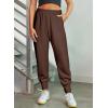 imageAleumdr Womens High Waisted Sweatpants with Pockets Workout Running Jogger Pants Baggy Lounge Sweat PantsDark Brown