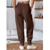 imageAleumdr Womens High Waisted Sweatpants with Pockets Workout Running Jogger Pants Baggy Lounge Sweat PantsDark Brown