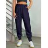 imageAleumdr Womens High Waisted Sweatpants with Pockets Workout Running Jogger Pants Baggy Lounge Sweat PantsNavy Blue