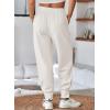 imageAleumdr Womens High Waisted Sweatpants with Pockets Workout Running Jogger Pants Baggy Lounge Sweat PantsWhite