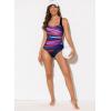 imageAleumdr Womens One Piece Swimsuit Athletic Swimwear Bathing Suits Color Block Print Sport SwimsuitsPurple 8
