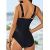 imageAleumdr Womens One Piece Swimsuit Athletic Swimwear Bathing Suits Color Block Print Sport SwimsuitsPurple 8