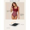 imageAleumdr Womens One Piece Swimsuit Ruched Tummy Control Bathing Suit Adjustable Strap Full Coverage SwimwearBurgundy