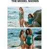 imageAleumdr Womens One Piece Swimsuit Ruched Tummy Control Bathing Suit Adjustable Strap Full Coverage SwimwearMist Green