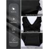 imageAleumdr Womens One Piece Swimsuit Ruffle Cutout Swimdress Tummy Control V Neck Wrap SwimwearBlack