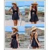 imageAleumdr Womens One Piece Swimsuit Ruffle Cutout Swimdress Tummy Control V Neck Wrap SwimwearBlack Pink