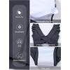 imageAleumdr Womens One Piece Swimsuit Ruffle Cutout Swimdress Tummy Control V Neck Wrap SwimwearDark Grey