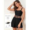 imageAleumdr Womens One Piece Swimsuit Tummy Control Swim Dress Modest Full Coverage Skirt Bathing Suit with PocketsBlack