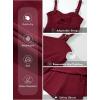 imageAleumdr Womens One Piece Swimsuit Tummy Control Swim Dress Modest Full Coverage Skirt Bathing Suit with PocketsBurgundy