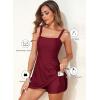imageAleumdr Womens One Piece Swimsuit Tummy Control Swim Dress Modest Full Coverage Skirt Bathing Suit with PocketsBurgundy