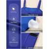 imageAleumdr Womens One Piece Swimsuit Tummy Control Swim Dress Modest Full Coverage Skirt Bathing Suit with PocketsDark Blue