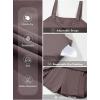 imageAleumdr Womens One Piece Swimsuit Tummy Control Swim Dress Modest Full Coverage Skirt Bathing Suit with PocketsDark Brown