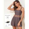 imageAleumdr Womens One Piece Swimsuit Tummy Control Swim Dress Modest Full Coverage Skirt Bathing Suit with PocketsDark Brown