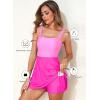imageAleumdr Womens One Piece Swimsuit Tummy Control Swim Dress Modest Full Coverage Skirt Bathing Suit with PocketsRose Red